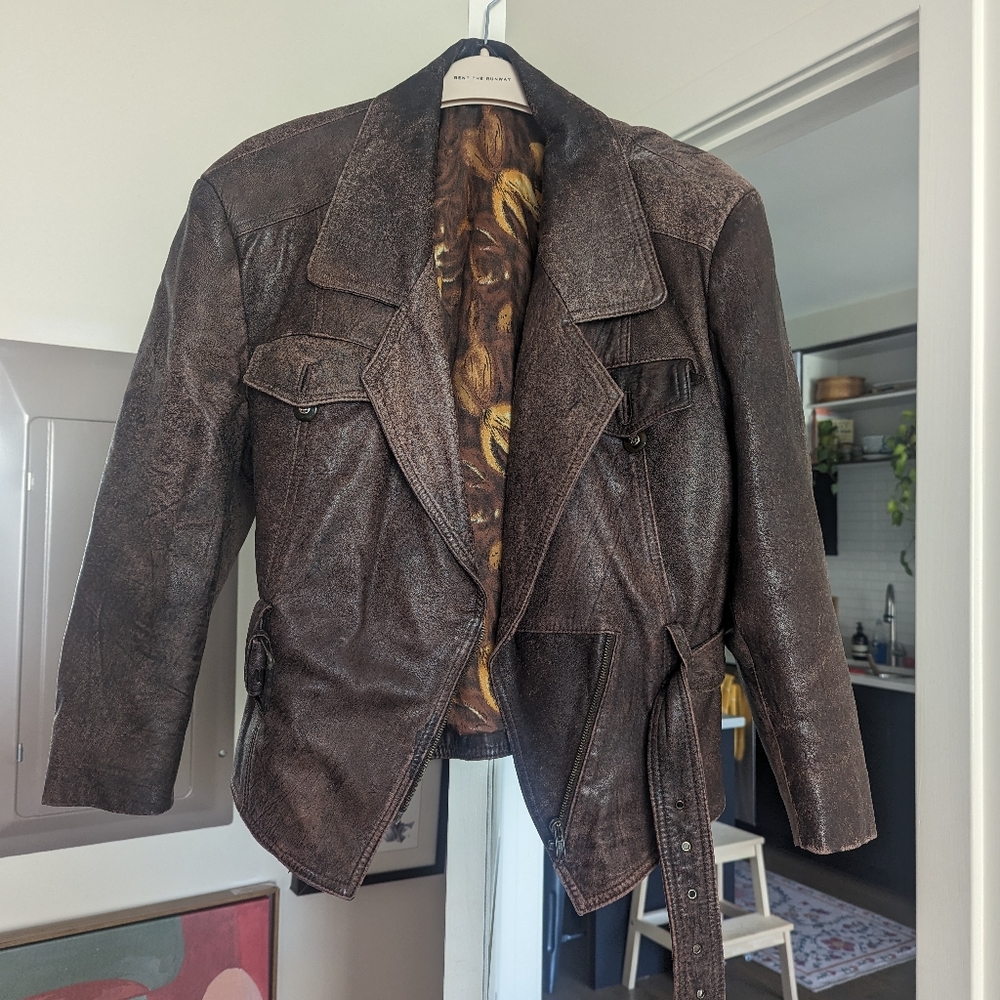 Vintage brown leather jacket